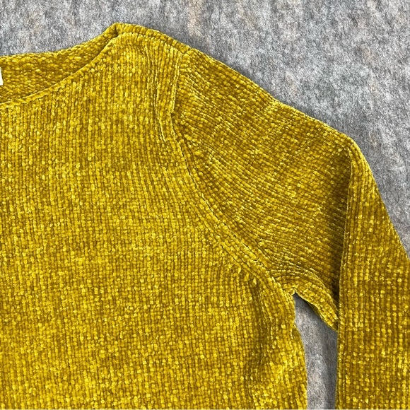 Loft Harvest Gold Chenille Cozy Minimalist Sweater - Sz L - Picture 5 of 13